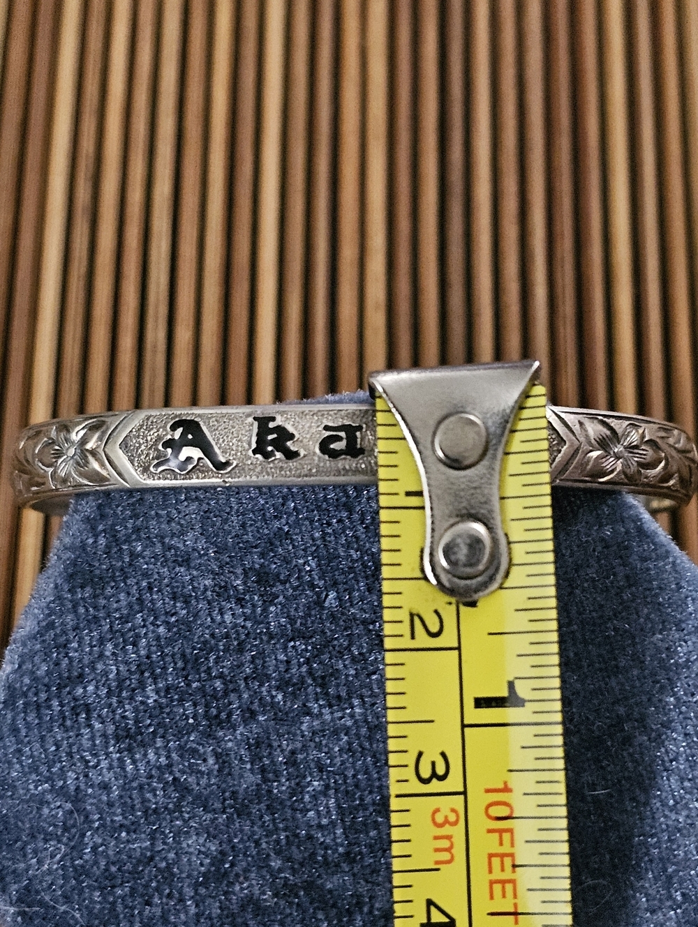 925 Silver Akahai Childs Bangle Bracelet (Vintage) - Picture 10 of 11